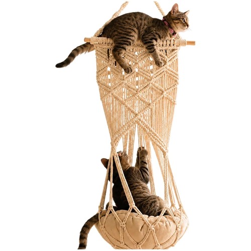 Cat hammock bed with catnip - bed,