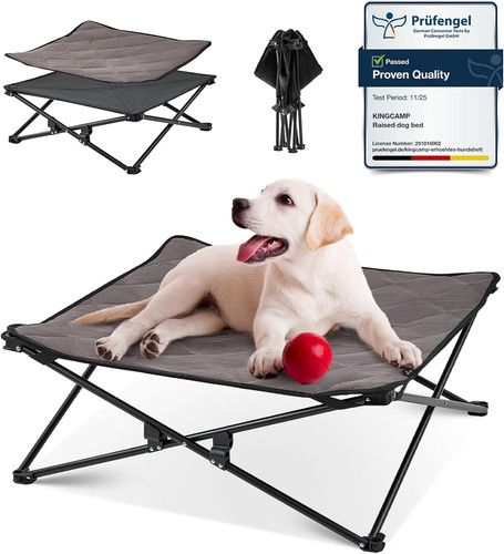 Raised dog bed elevated - bed,